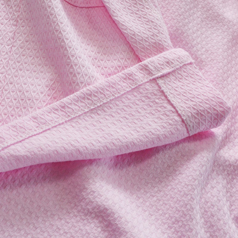 KISBINI Boys and Girls One-Piece Pajamas Long Hooded Bathrobe Cotton Pink 4-5T - Image 5